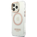 Kryt GUESS Metal Outline Magsafe iPhone 13 Pro Max - zlatá