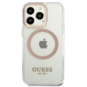 Kryt GUESS Metal Outline Magsafe iPhone 13 Pro Max - zlatá