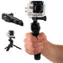 Držák s mini stativem pro akční kamery GoPro SJCAM - černý