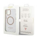 Kryt Guess Metal Outline Magsafe iPhone 14 Plus gold