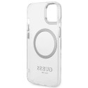 Kryt Guess Metal Outline Magsafe pro iPhone 14 Plus - stříbrná