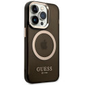 Kryt GUESS Gold Outline Translucent MagSafe pro iPhone 14 Pro Max