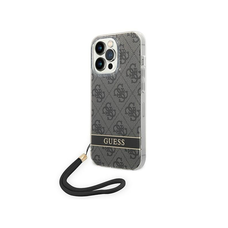 Řemínek Guess GUOHCP14LH4STK pro iPhone 14 Pro - black / black