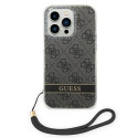 Řemínek Guess 4G Print Strap pro iPhone 14 Pro - black