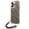 Kryt Guess 4G iPhone 14 Pro hnědá GUOHCP14LH4STW