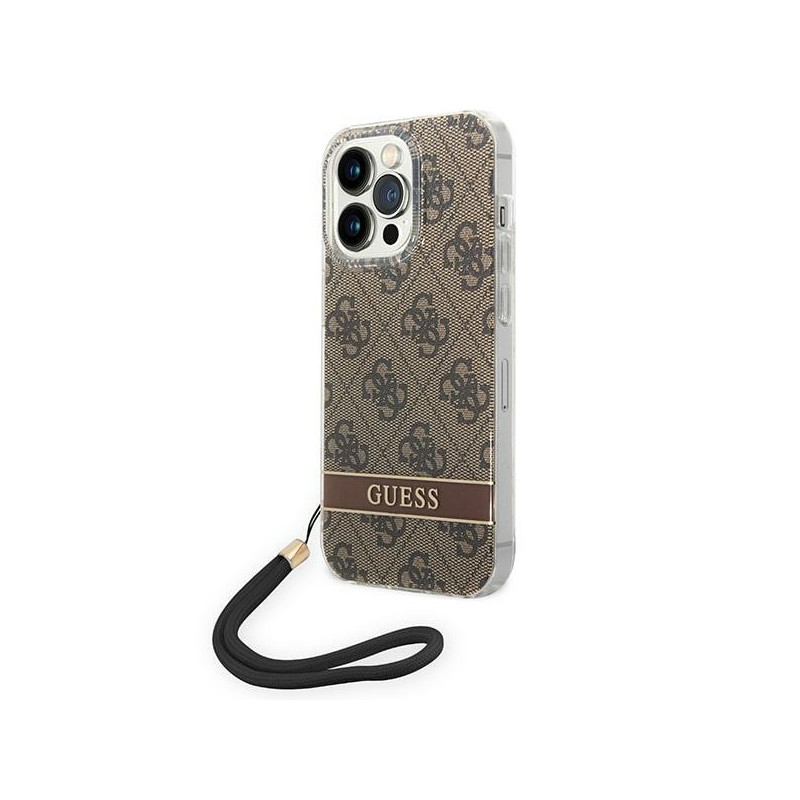 Kryt Guess GUOHCP14LH4STW pro iPhone 14 Pro - hnědá