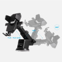 Telescopic adjustable car holder for dashboard, glass, black