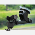 Telescopic adjustable car holder for dashboard, glass, black
