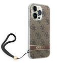 Kryt Guess 4G iPhone 14 Pro hnědá GUOHCP14LH4STW