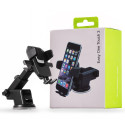 Telescopic adjustable car holder for dashboard, glass, black