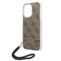 Kryt Guess 4G iPhone 14 Pro hnědá GUOHCP14LH4STW