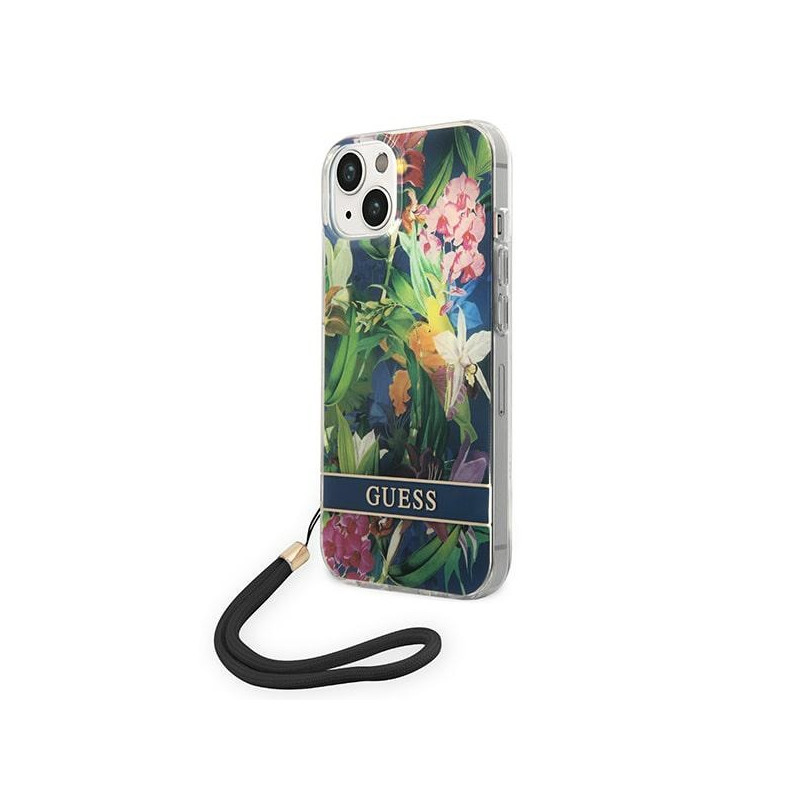Kryt Guess GUOHCP14SHFLSB pro iPhone 14 - modrá