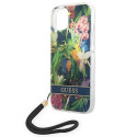 Kryt Guess Flower Strap pro iPhone 14 modrá