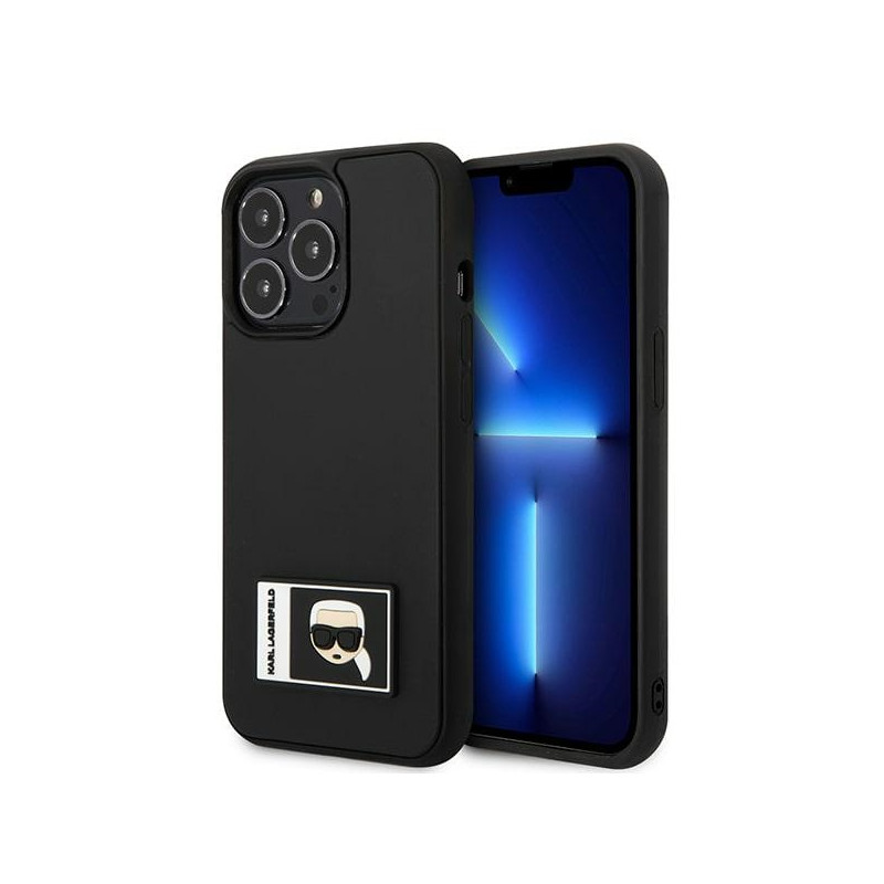 Kryt Karl Lagerfeld IKONIK PATCH pro iPhone 13 Pro / iPhone 13 - černý