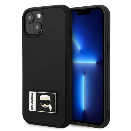 Kryt Karl Lagerfeld IKONIK PATCH pro iPhone 13 – černý