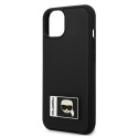 Kryt Karl Lagerfeld IKONIK PATCH pro iPhone 13 – černý