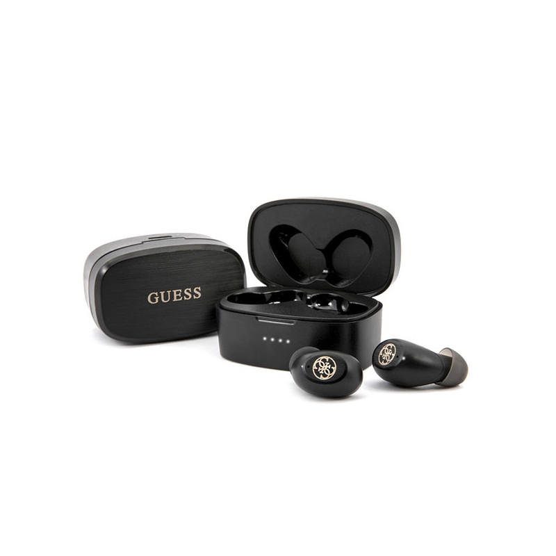 Guess GUTWSJL4GBK TWS Bluetooth headphones + black/black 4G docking station