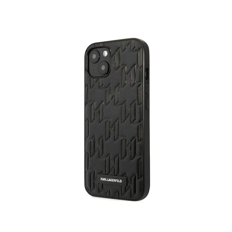 Kryt Karl Lagerfeld KLHCP13SMNMP1K pro iPhone 13 mini - black/black monogram plaque