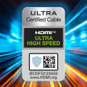 Kabel Wozinsky HDMI 2.1 8K 60 Hz 48 Gbps / 4K 120 Hz / 2K 144 Hz 1 m (WHDMI-10) - stříbrný