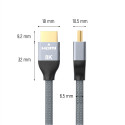 Kabel Wozinsky HDMI 2.1 8K 60 Hz 48 Gbps / 4K 120 Hz / 2K 144 Hz 5 m (WHDMI-50) - stříbrný