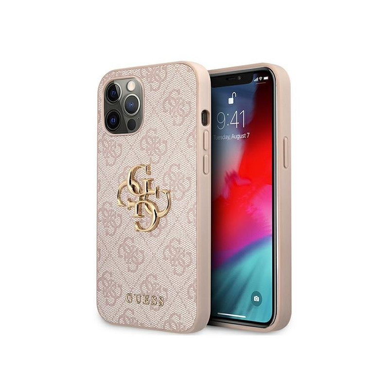 GUESS GUHCP12M4GMGPI Kryt pro iPhone 12/12 Pro, růžový