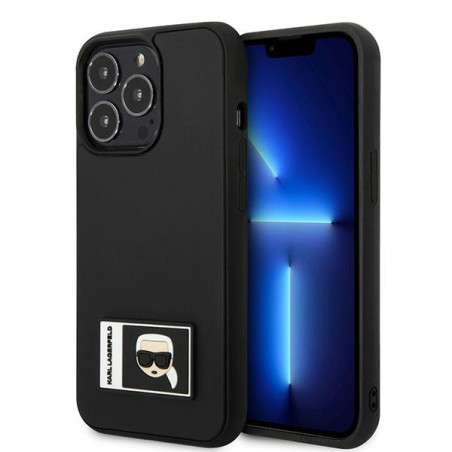 Kryt Karl Lagerfeld IKONIK PATCH pro iPhone 13 Pro Max - černý