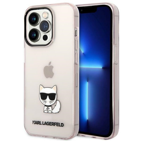 Kryt Karl Lagerfeld Choupette Body pro iPhone 14 Pro pink