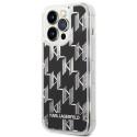 Kryt Karl Lagerfeld Liquid Glitter Monogram iPhone 14 Pro black