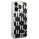 Kryt Karl Lagerfeld Liquid Glitter Monogram iPhone 14 Pro black