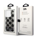 Kryt Karl Lagerfeld Liquid Glitter Monogram iPhone 14 Pro black
