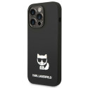 Kryt Karl Lagerfeld Silicone Choupette pro iPhone 14 Pro black