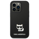Kryt Karl Lagerfeld Silicone Choupette pro iPhone 14 Pro black