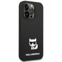 Kryt Karl Lagerfeld Silicone Choupette pro iPhone 14 Pro black