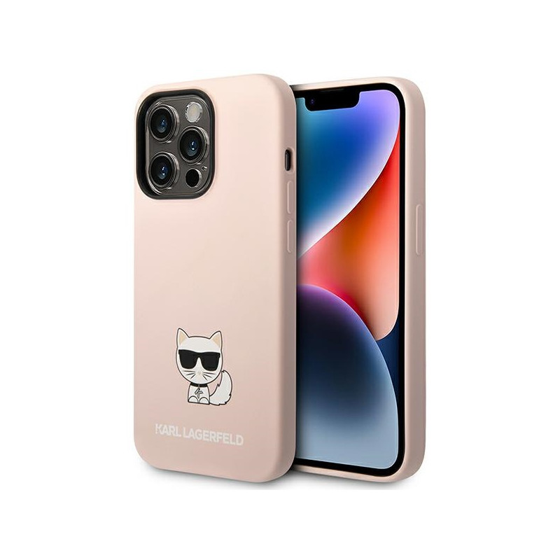 Kryt Karl Lagerfeld KLHCP14LSLCTPI pro iPhone 14 Pro - light pink