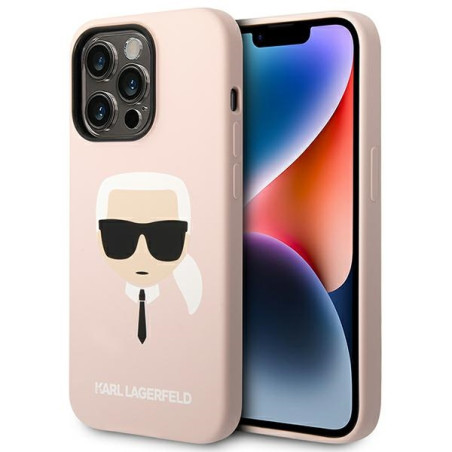 Kryt Karl Lagerfeld Silicone iPhone 14 Pro pink