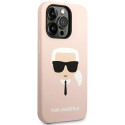 Kryt Karl Lagerfeld Silicone iPhone 14 Pro pink