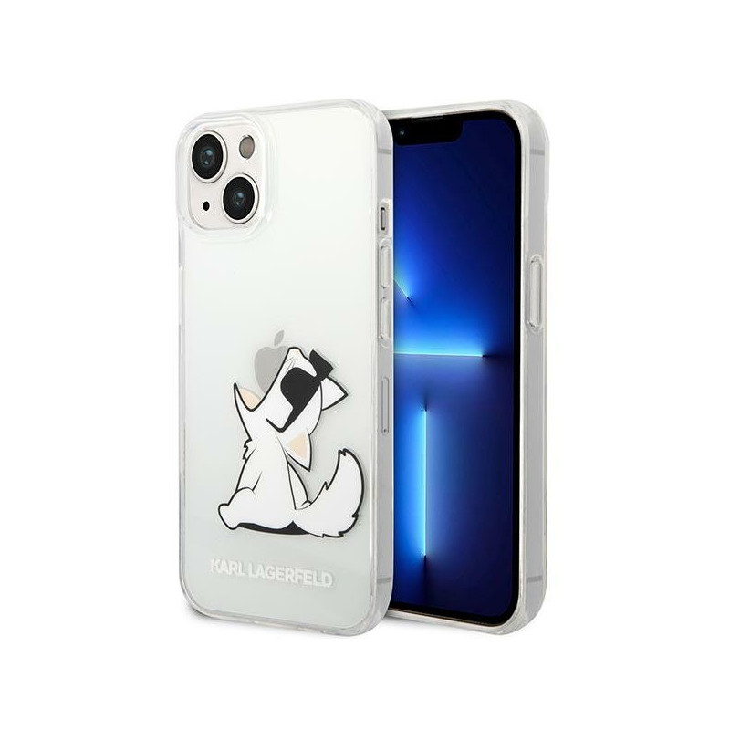 Kryt Karl Lagerfeld KLHCP14MCFNRC pro iPhone 14 Plus - transparentní Choupette Fun