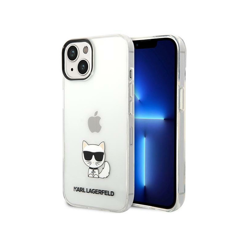 Kryt Karl Lagerfeld CHOUPETTE Body pro iPhone 14 Plus - transparentní (clear)