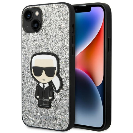 Kryt Karl Lagerfeld KLHCP14MGFKPG iPhone 14 Plus - stříbrný
