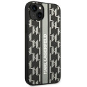 Kryt Karl Lagerfeld Monogram Stripe iPhone 14 Plus - šedý