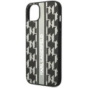 Kryt Karl Lagerfeld Monogram Stripe iPhone 14 Plus - šedý