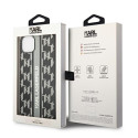 Kryt Karl Lagerfeld Monogram Stripe iPhone 14 Plus - šedý