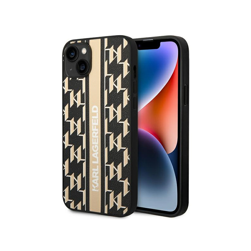 Kryt Karl Lagerfeld KLHCP14MPGKLSKW pro iPhone 14 Plus - hnědá (brown Monogram Stripe)