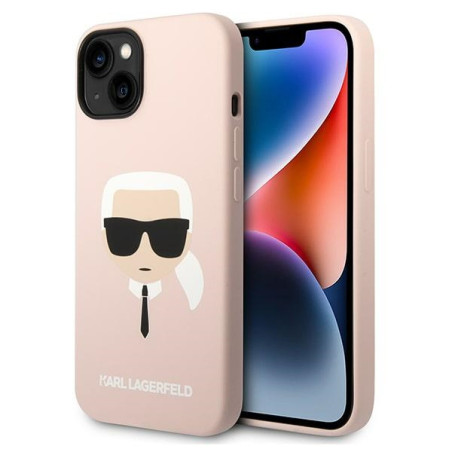 Kryt Karl Lagerfeld KLHCP14MSLKHLP pro iPhone 14 Plus růžový