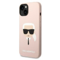 Kryt Karl Lagerfeld KLHCP14MSLKHLP pro iPhone 14 Plus růžový