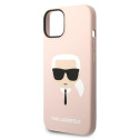 Kryt Karl Lagerfeld KLHCP14MSLKHLP pro iPhone 14 Plus růžový