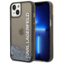 Kryt Karl Lagerfeld Liquid Glitter Elong iPhone 14 - black
