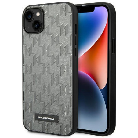 Kryt Karl Lagerfeld Saffiano pro iPhone 14 – gray