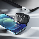 HOCO A30 Ochranné sklo 3D FULL-COVER 0.15mm pro Apple Watch 4/5/6/SE 44mm, montážní rámeček