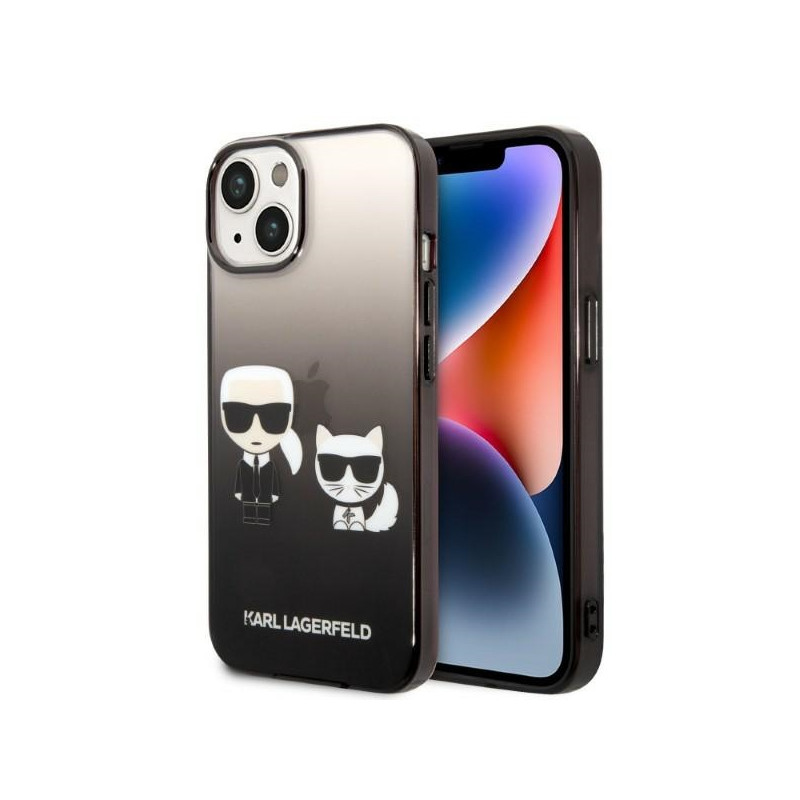 Kryt Karl Lagerfeld KLHCP14STGKCK pro iPhone 14 - hardcase black / black gradient